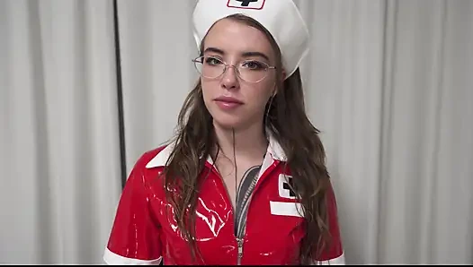 Hot Nurse Eden Ivy Extracts a Semen Sample From Her Client!