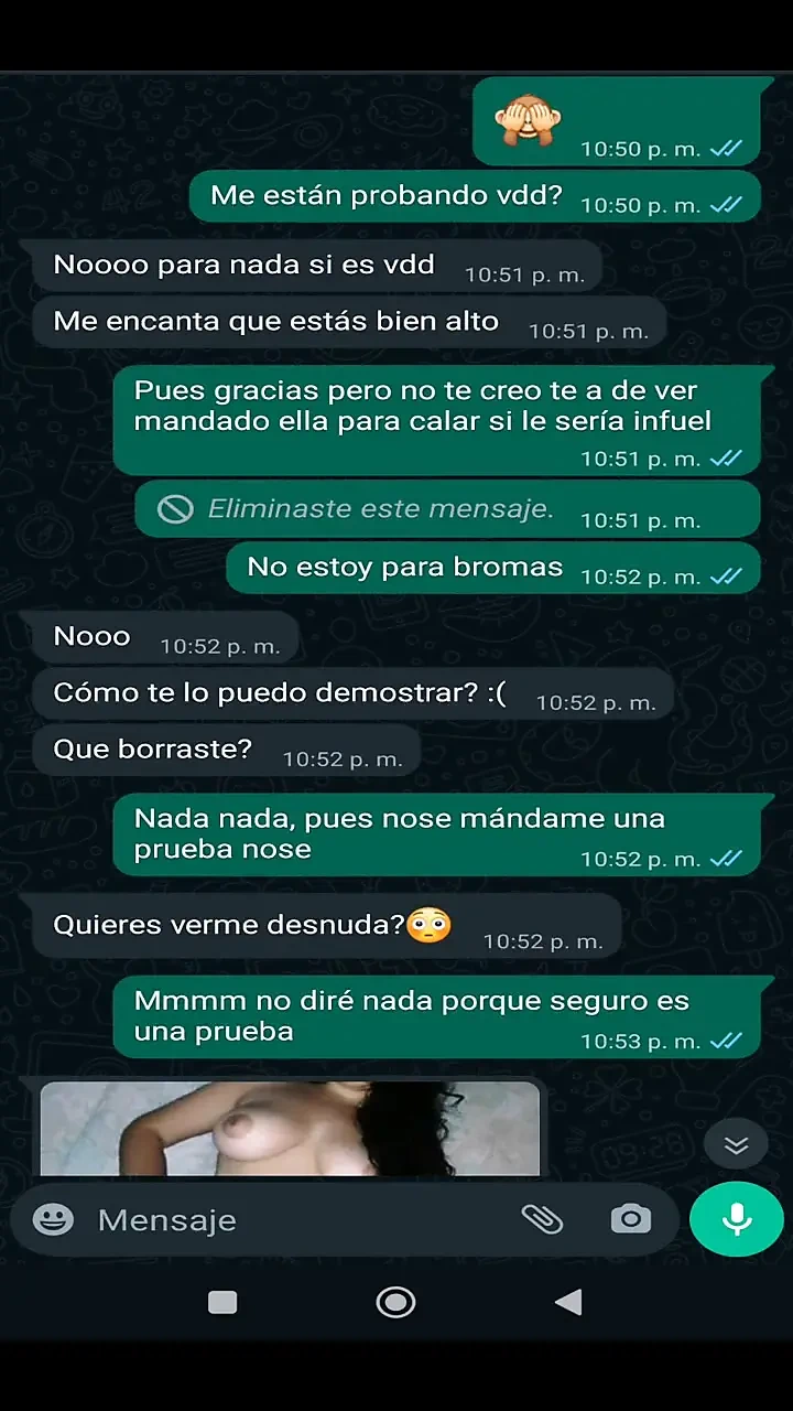 Vero的婊子，我女朋友的朋友，给我发了一条信息