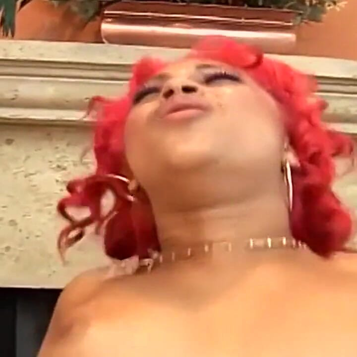 Chunky Black Pussy with Colored Hairs Gets Fucked by a Big Black Cock