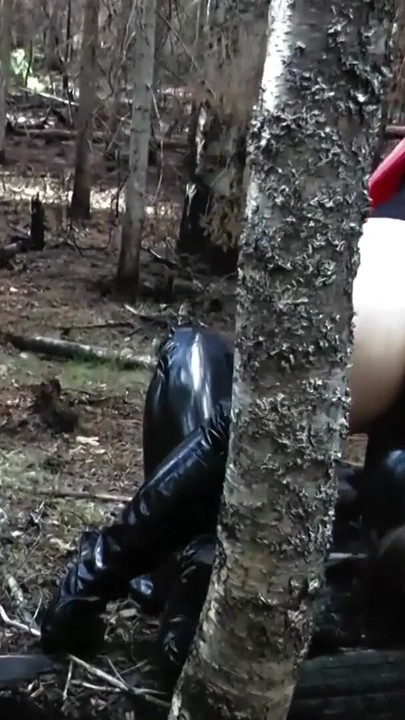 Key moment from "My Latex FemDom (very old) movies. Rubber Catsuits and Verbal Humiliation with JOI (Arya Grander)"