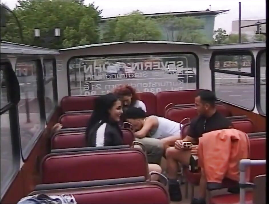 Two Amazing MILF Get Fucked Hard by Their Boyfriend on Top of the Bus