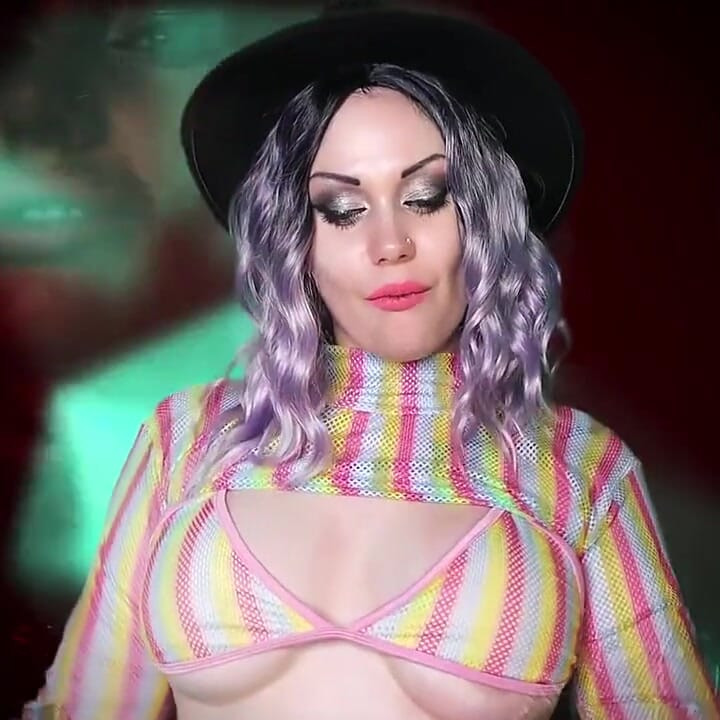 Sniff from a little bottle and masturbate on my perfect big boobs! JOI