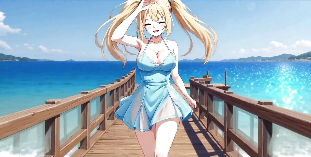 Blonde Mini Dress Slut Pier Ass & Tit Flash Loud Masturbation Ai Generated