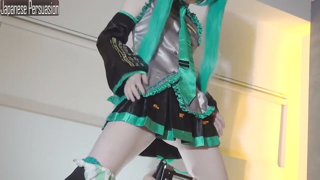 Miku Cosplayer Returns Remastered - klassisches Miku Kostüm mit Solo-Spiel und sex - 3