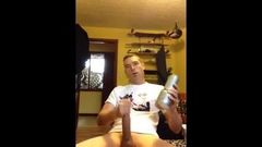 Guy Eats His Cum Out of Fleshlight