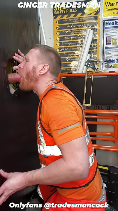 Hung Group Gloryhole Creampie, Ginger Tradesman Takes 3 XXL and loads  Cocks.