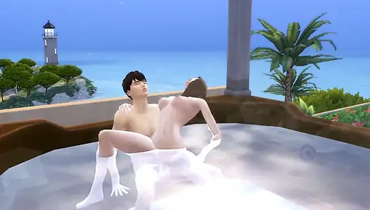 Çift tatilde hidrode sikişme fırsatını değerlendiriyor. The Sims