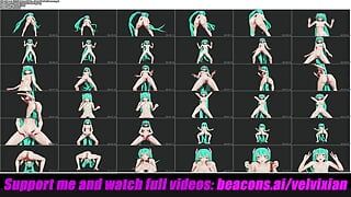 Hatsune miku - szexi meztelen tánc (3d hentai)