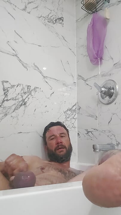 Shaving in the tub