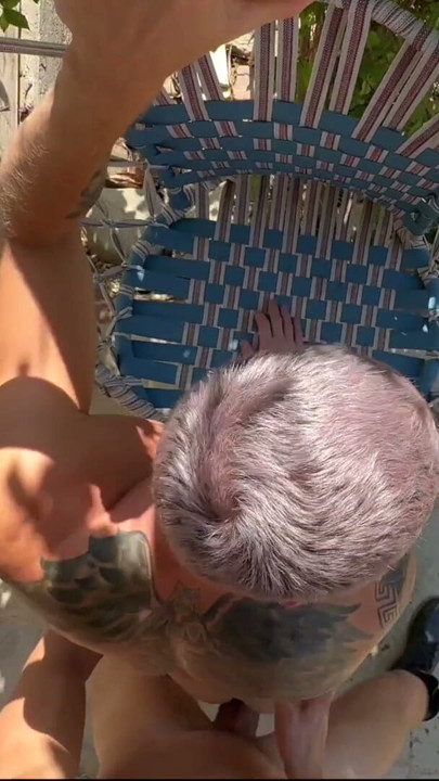 Tall gardener fucked his owner's son with his big cock while working | Clip 2