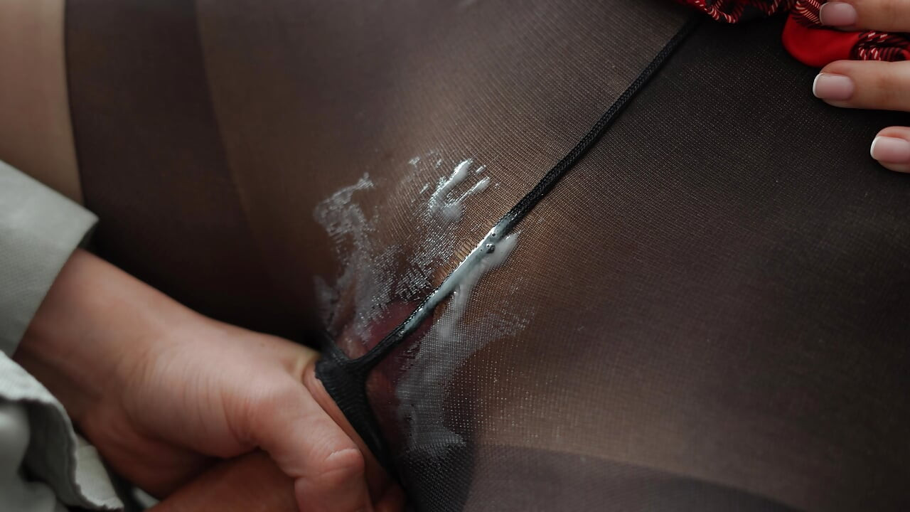 Roommate's GF: Please Tear My Tights and Then My Pussy