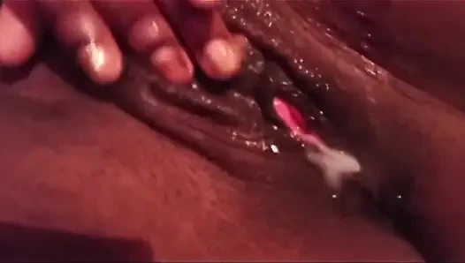 A bitch fucked by a black cock until he cums inside me.