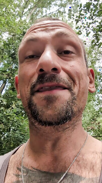 Wanking in the park