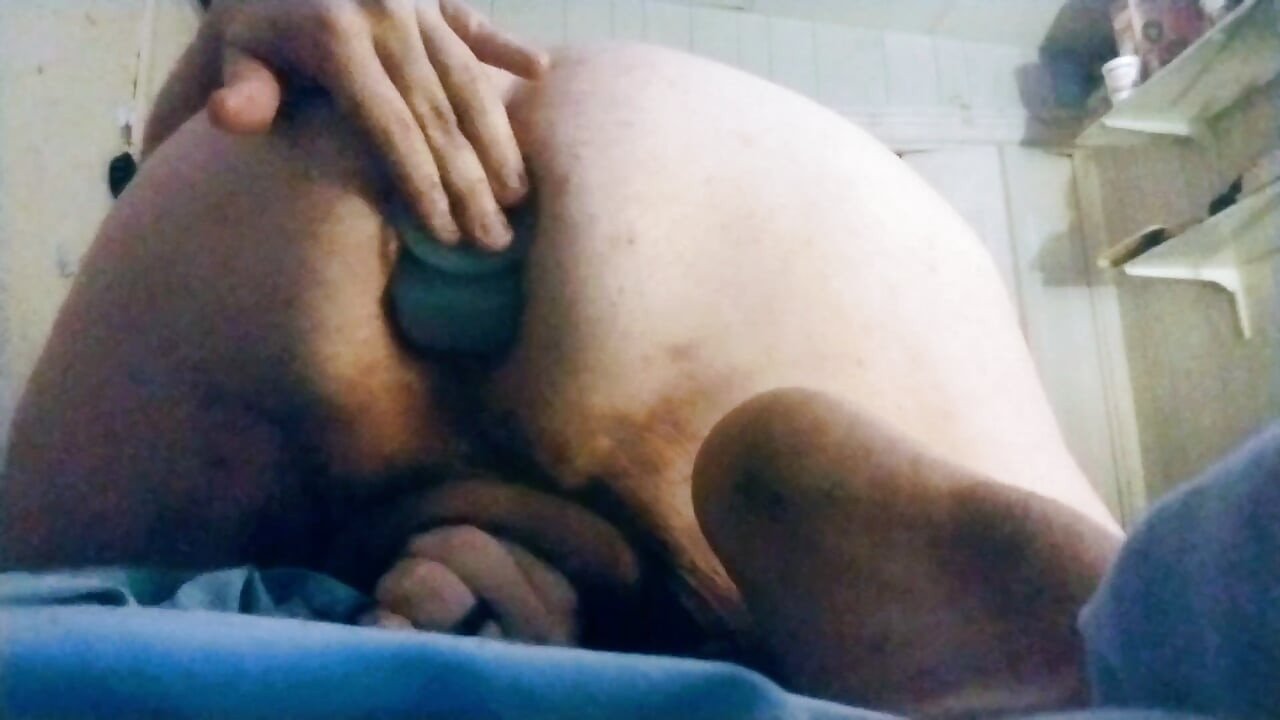 Fat guy dildo cum 2