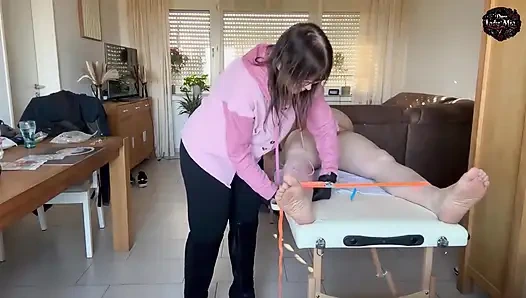 Slaveofm. Acı Cehennemi: Kamçı, CBT, elektrik ve kötü kelepçeler. Bölüm 3 V. 8