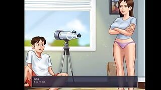 Alla sexscener med yogalärare - trekant med lärare - animerat porrspel