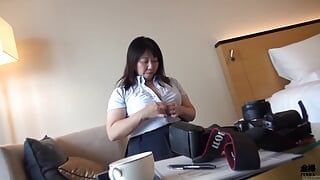 BBW Japanese wife secretly tries out to become a JAV star