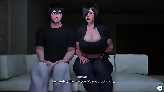 Mansion days #5 - cewek gotik seksi menggunakan mulut basahnya