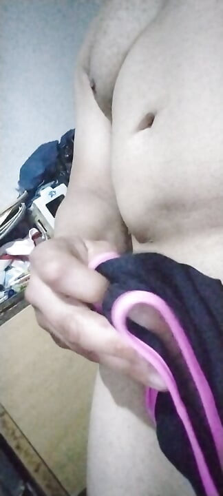 Comforting my virgin penis with my ex-girlfriend's panties