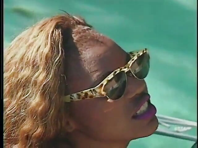 Ebony Hottie Janet Jacme Was Drilled and Got Her Curvy Ass Creamed Near the Pool by Famous Producer