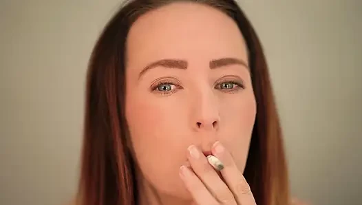 Close up Smoking - Sexy Lip & Smoke Tease
