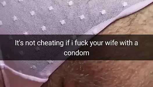 We used a condom! It’s not cheating! - Cuckold Snapchat Captions