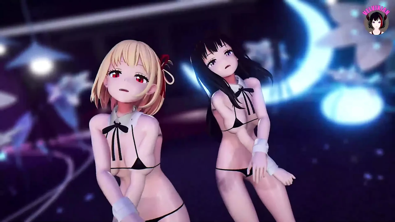 2 Cute Teens Dancing In Sexy Swimsuit + Gradual Undressing (3D HENTAI)