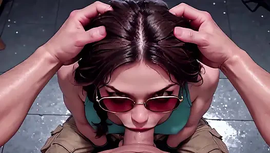 Yoghurt Party Vol. 1: Psycho Harley & Classic Lara POV (Deepthroat, Facial, AI Animation)