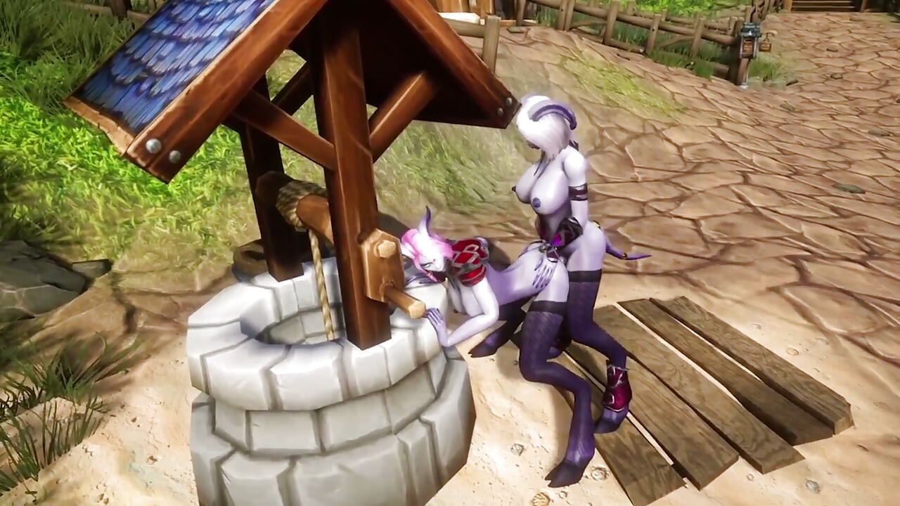 Draenei Futa Fucks Draenei Girl on the Wishing Well - Warcraft Porn Parody