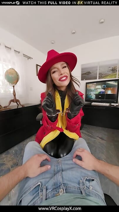VRCosplayX April Olsen ως Carmen Sandiego ήταν πάντα ένα κακό κορίτσι, αλλά έχετε τον έλεγχο τώρα Μέρος 1