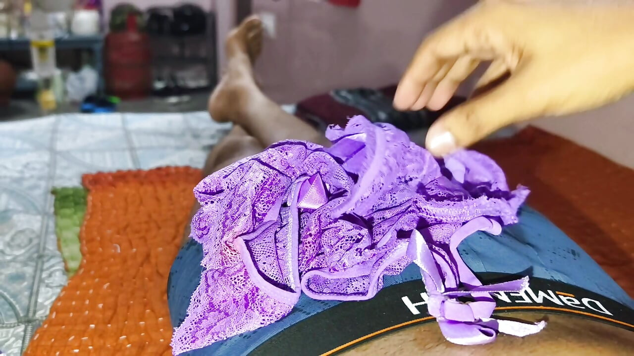 Desi indian young boy enjoyed female lingerie then fucked by black Indian big cock