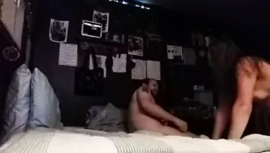 Caught in friends bed on cam