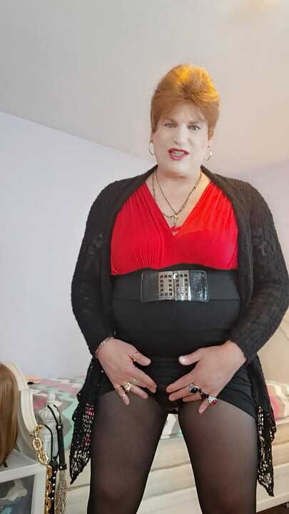 Date night with a granny tranny wife!
