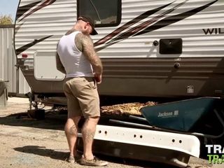 TRAILERTRASHBOYS Jack Dixons Big Dick Sucked By Beaux Morgan