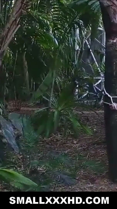 Petite Teen Tree Hugger Tied Up And Fucked By Worker Outdoors | Clip 2