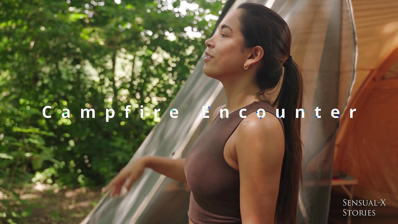 Brazilian Latina Engages in Passionate Sex with Old Man at the Campfire Outdoor