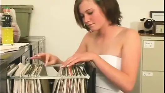 The New Teen Secretary Is Really Cute and the MILF Boss Tries to Fuck Her in the Office