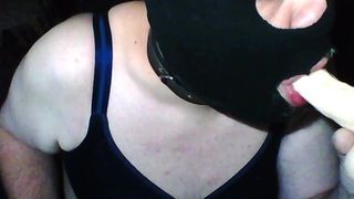 sucking dildo on webcam