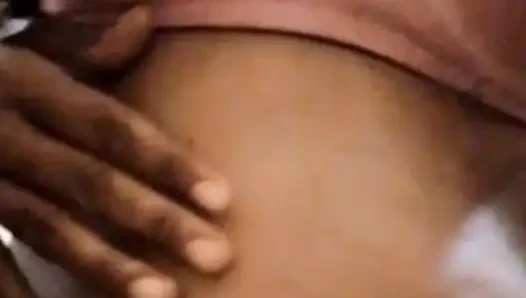 Look how a young girl bathes in the village