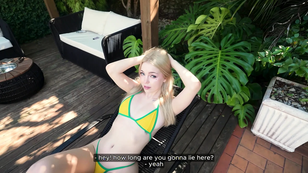 Stepsister Asked for Sunscreen and Got Fucked by the Pool