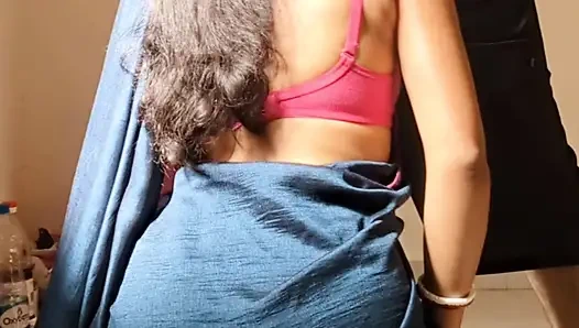 Desi Indian wife fucking hard in standing position with her husband's friend