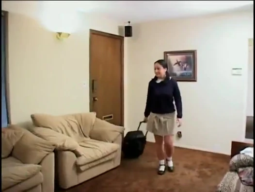 Cute petite Latina gets pounded doggystyle after giving blow job