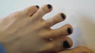 Navy Blue Toes in Bed  ladyzhava