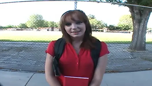 Picked up teen gets slammed and jizzed on pussy