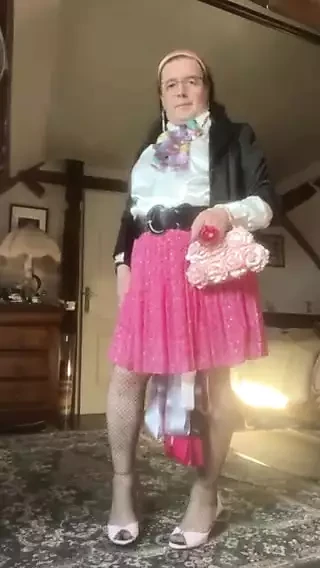 In a little red skirt