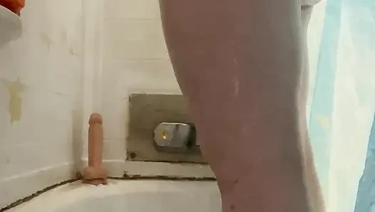 Enjoying a cool shower