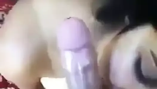 Beautiful Blowjob and creampie from Beautiful wife