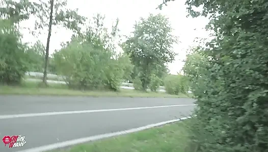 Blonde Angel Quickly Fucked in Public the Parking Lot!!