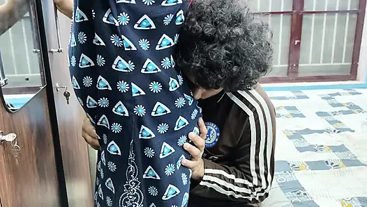 Hot neck kiss and ass kiss romance in nighty