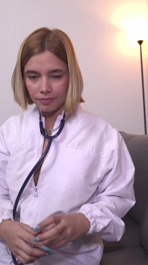 POV - Dr. Leon Squeezed All My Milk Out to Get a Sample of My Cum on Her Big Latina Tits